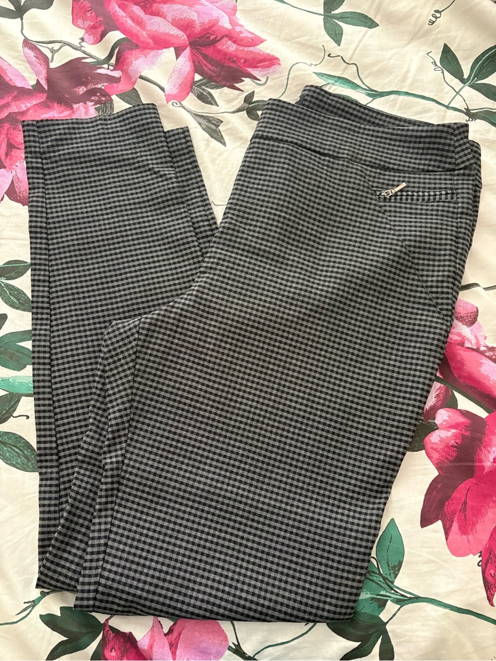 Soho Black and Grey Checked Pants Womens XL
